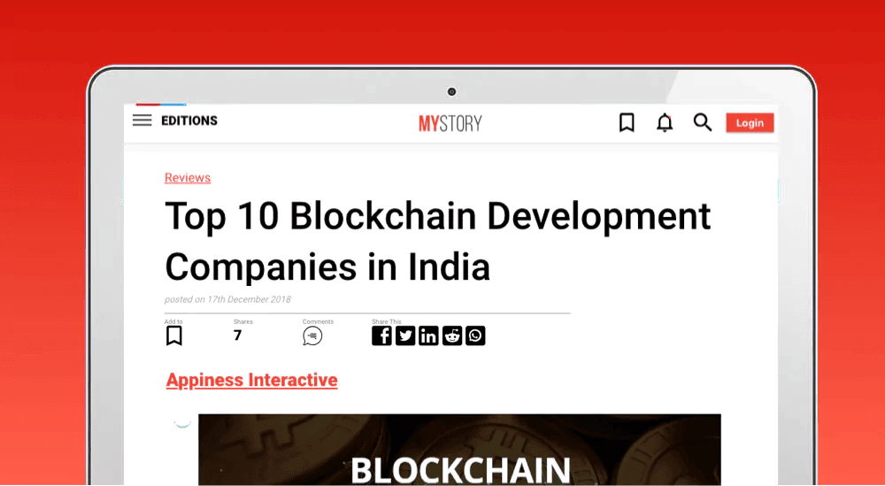 Top 10 blockchain devlepment company in india - appiness interctive